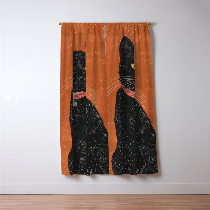 Black Cat 9 Window Curtain Gallery Image 3