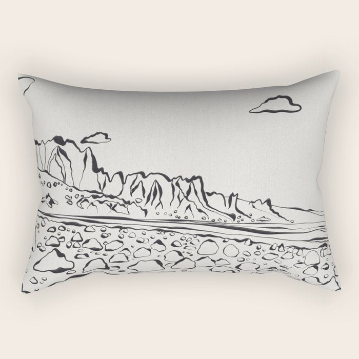Rocky Desert Rectangular Pillow Gallery Image 2