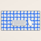Daisies in Blue Desk Mat Gallery Image 1