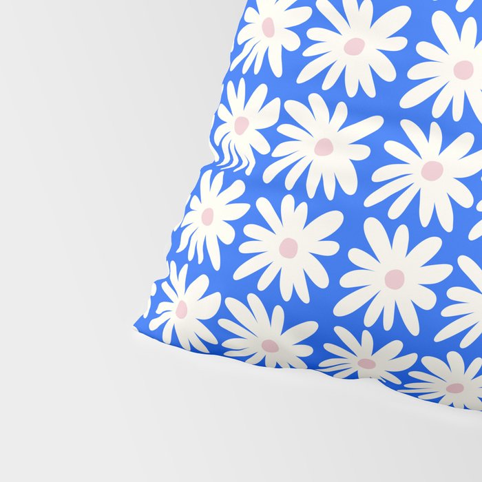 Daisies in Blue Pillow Sham Gallery Image 4