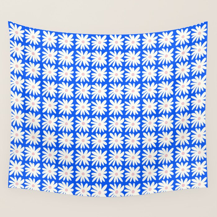 Daisies in Blue Wall Tapestry Gallery Image 4