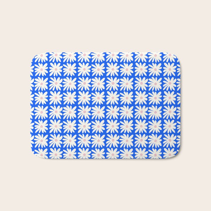 Daisies in Blue Bath Mat Gallery Image 1