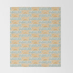Sunshine - gold and sky blue Throw Blanket Gallery Image 2
