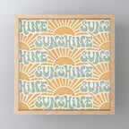 Sunshine - gold and sky blue Mini Art Print Gallery Image 1