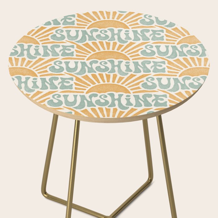 Sunshine - gold and sky blue Side Table Gallery Image 2