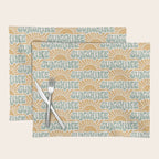 Sunshine - gold and sky blue Placemat Gallery Image 1