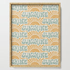 Sunshine - gold and sky blue Serving Tray Gallery Image 1