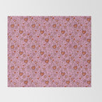 Love Witch Print in Pink Throw Blanket Gallery Image 2