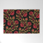 Rose - Red / Green Welcome Mat Gallery Image 1