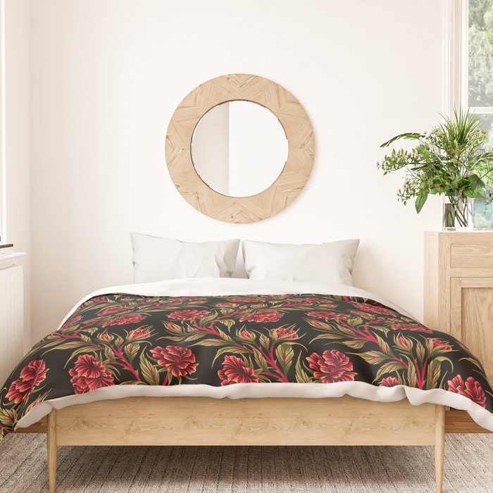 Rose - Red / Green Duvet Cover Gallery Image 3