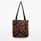 Rose - Red / Green Tote Bag Gallery Image 2