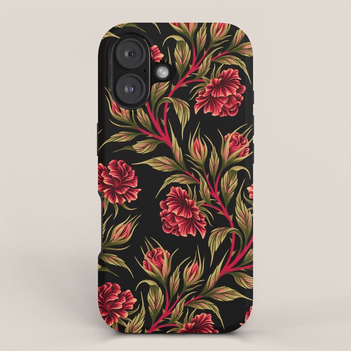 Rose - Red / Green iPhone Case Gallery Image 1