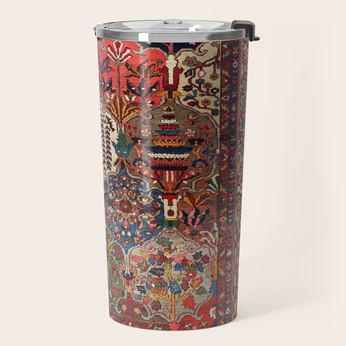 Antique Bakhtiari Oriental Jewel Persian Carpet Travel Mug Gallery Image 2