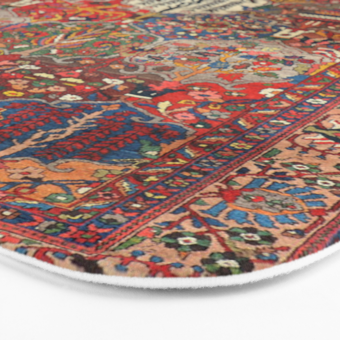 Antique Bakhtiari Oriental Jewel Persian Carpet Bath Mat Gallery Image 3