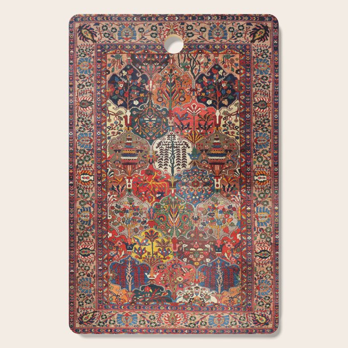 Antique Bakhtiari Oriental Jewel Persian Carpet Cutting Board Gallery Image 1