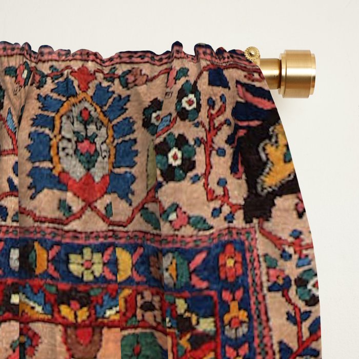 Antique Bakhtiari Oriental Jewel Persian Carpet Window Curtain Gallery Image 2