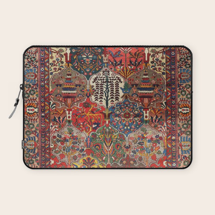 Antique Bakhtiari Oriental Jewel Persian Carpet Laptop Sleeve Gallery Image 1