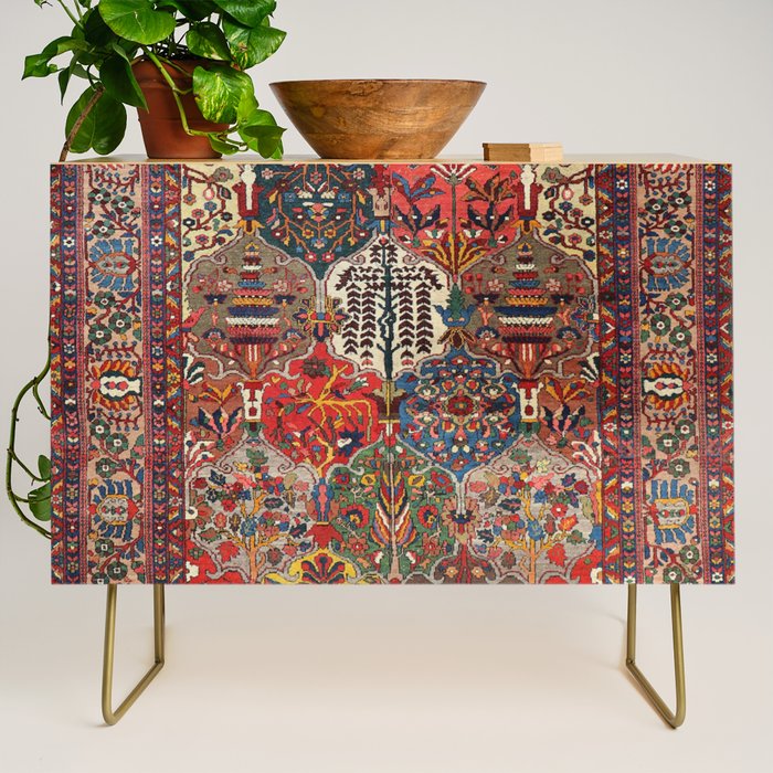 Antique Bakhtiari Oriental Jewel Persian Carpet Credenza Gallery Image 1