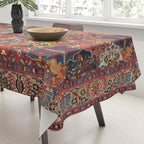 Antique Bakhtiari Oriental Jewel Persian Carpet Tablecloth Gallery Image 3