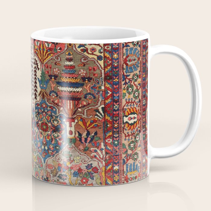 Antique Bakhtiari Oriental Jewel Persian Carpet Coffee Mug Gallery Image 1