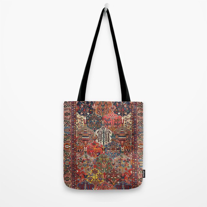 Antique Bakhtiari Oriental Jewel Persian Carpet Tote Bag Gallery Image 2