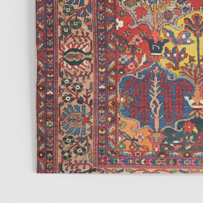 Antique Bakhtiari Oriental Jewel Persian Carpet Poster Gallery Image 3