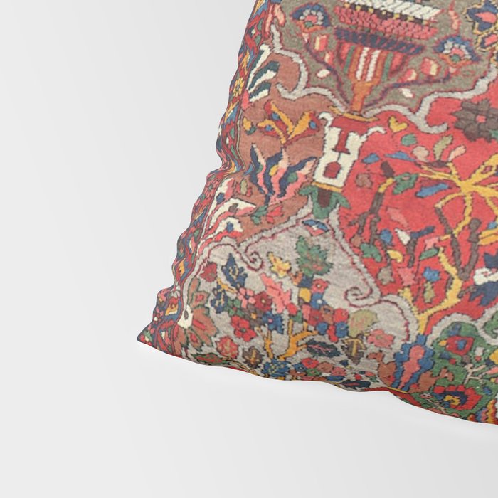 Antique Bakhtiari Oriental Jewel Persian Carpet Pillow Sham Gallery Image 4