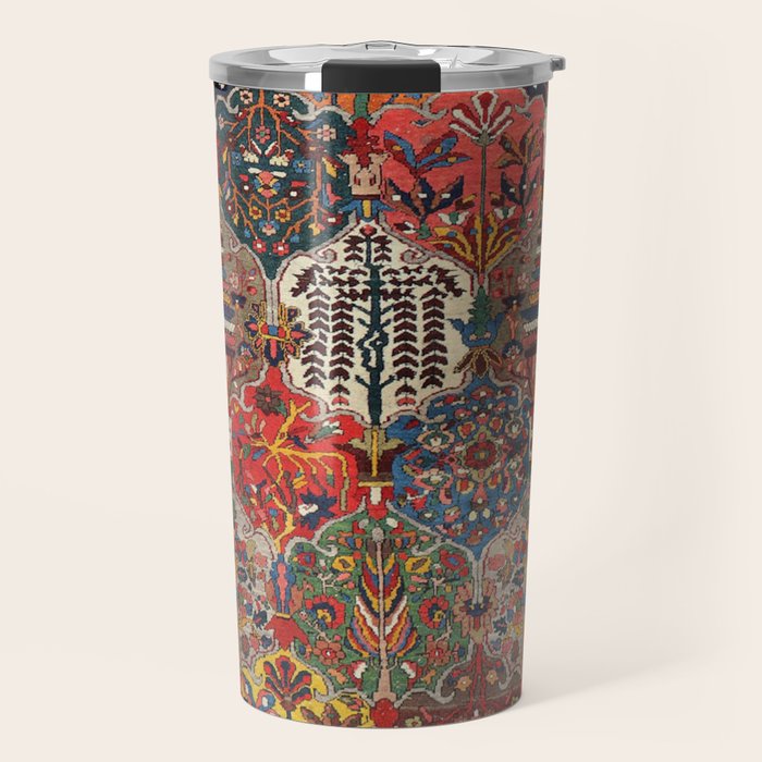 Antique Bakhtiari Oriental Jewel Persian Carpet Travel Mug Gallery Image 1