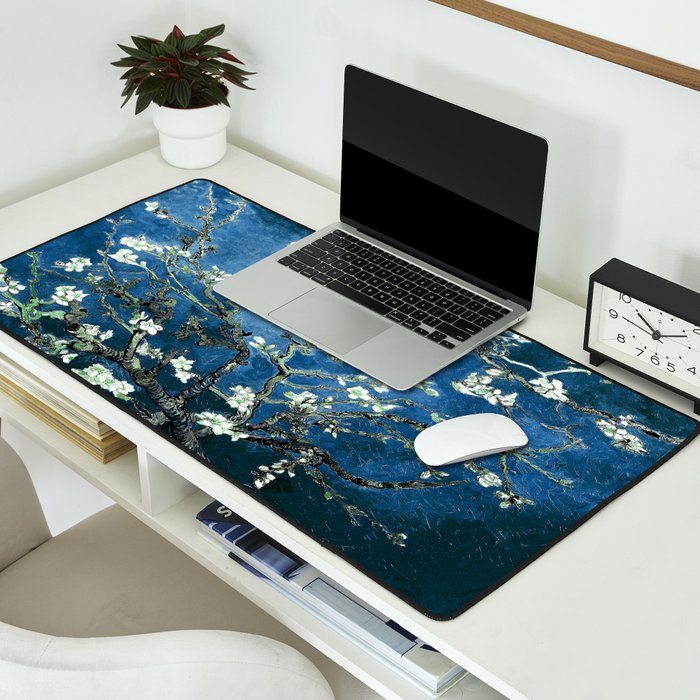 Van Gogh Almond Blossoms : Ocean Blue Art & Home Decor Desk Mat Gallery Image 2
