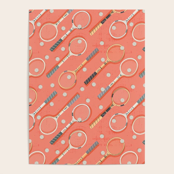 Retro Tennis on Clay Poster Gallery Image 4
