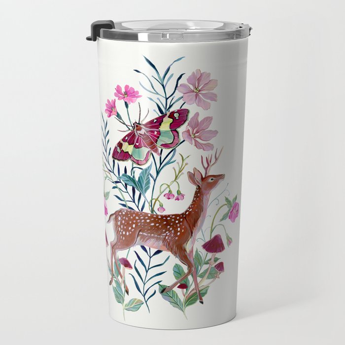 Floral Deer Travel Mug Gallery Image 3