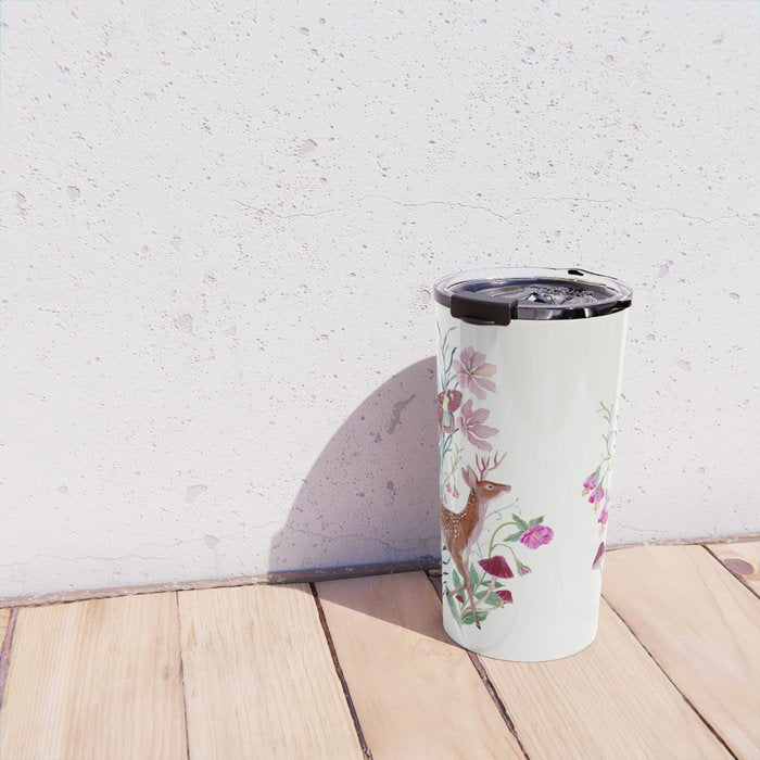 Floral Deer Travel Mug Gallery Image 4