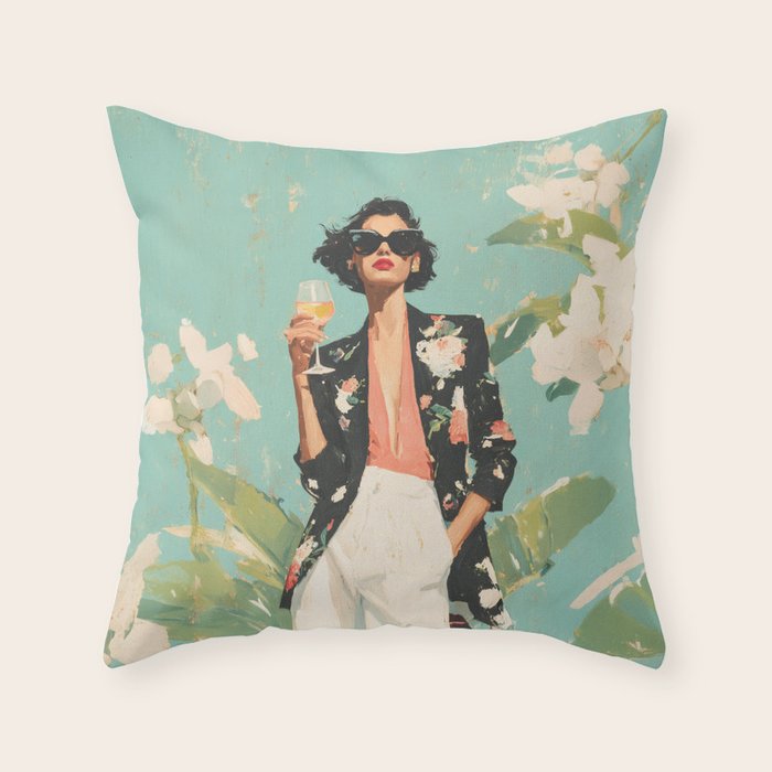 Chic Summer Elegance Throw Pillow Gallery Image 6