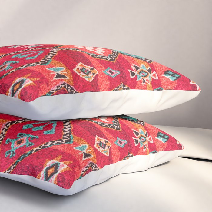 Epic Red Oriental Anthropologie Berber Atlas Moroccan Style Pillow Sham Gallery Image 3