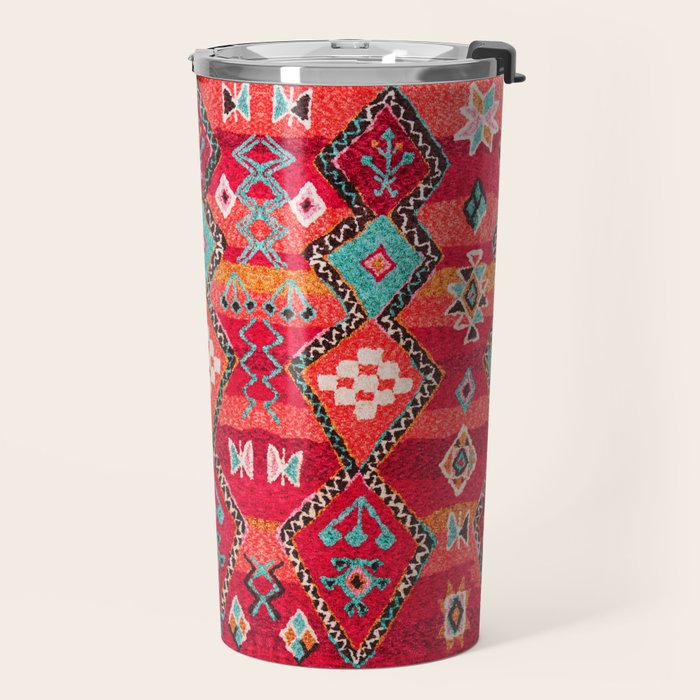 Epic Red Oriental Anthropologie Berber Atlas Moroccan Style Travel Mug Gallery Image 2