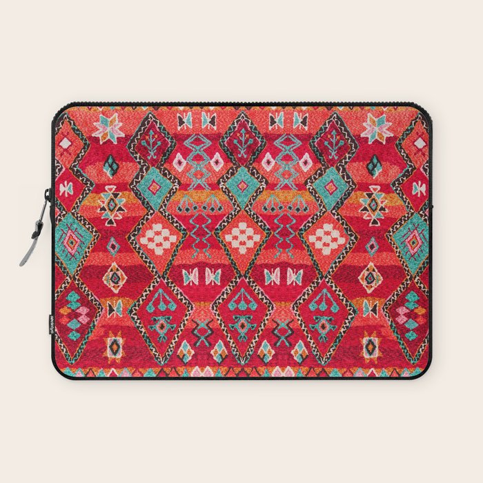 Epic Red Oriental Anthropologie Berber Atlas Moroccan Style Laptop Sleeve Gallery Image 1
