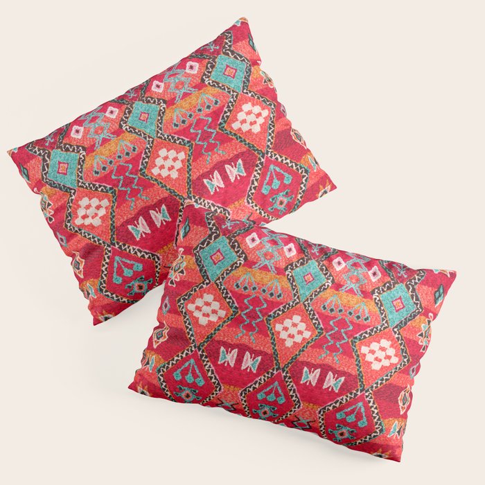 Epic Red Oriental Anthropologie Berber Atlas Moroccan Style Pillow Sham Gallery Image 3