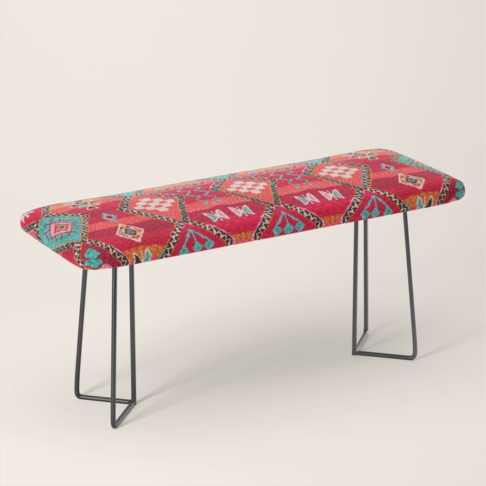 Epic Red Oriental Anthropologie Berber Atlas Moroccan Style Bench Gallery Image 1