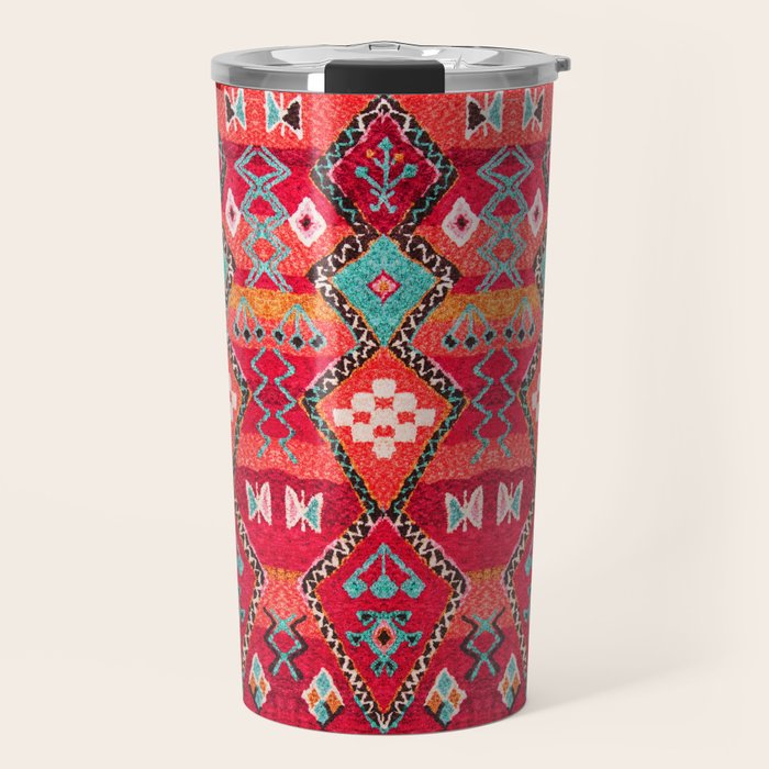 Epic Red Oriental Anthropologie Berber Atlas Moroccan Style Travel Mug Gallery Image 1