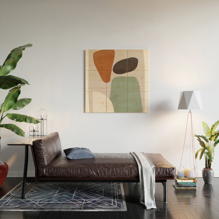 Abstract Shapes 12 Wood Wall Art Gallery Image 2