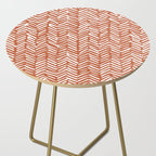 Boho, Abstract, Herringbone, Pattern, Terracotta Side Table Gallery Image 2