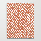 Boho, Abstract, Herringbone, Pattern, Terracotta Notebook Gallery Image 4