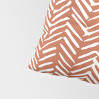 Boho, Abstract, Herringbone, Pattern, Terracotta Pillow Sham Gallery Image 4