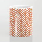 Boho, Abstract, Herringbone, Pattern, Terracotta Coffee Mug Gallery Image 4