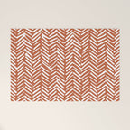 Boho, Abstract, Herringbone, Pattern, Terracotta Welcome Mat Gallery Image 1