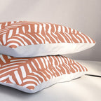 Boho, Abstract, Herringbone, Pattern, Terracotta Pillow Sham Gallery Image 3