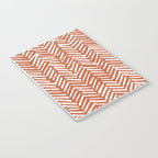 Boho, Abstract, Herringbone, Pattern, Terracotta Notebook Gallery Image 3