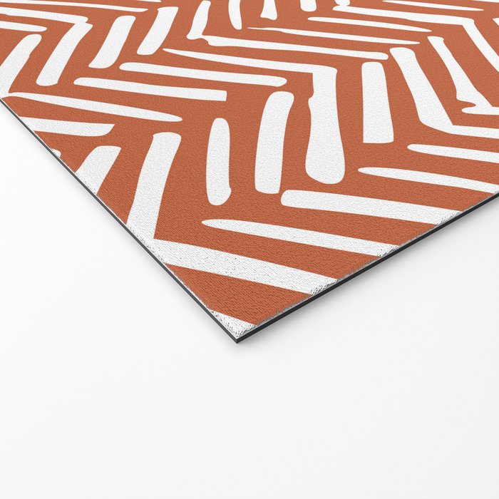 Boho, Abstract, Herringbone, Pattern, Terracotta Welcome Mat Gallery Image 2