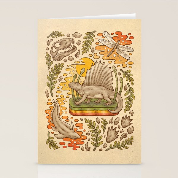 Daydream Dimetrodon Stationery Card Gallery Image 1