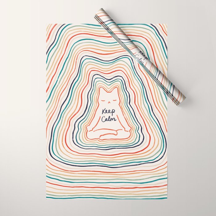 Keep Calm Cat 2 Wrapping Paper Gallery Image 1
